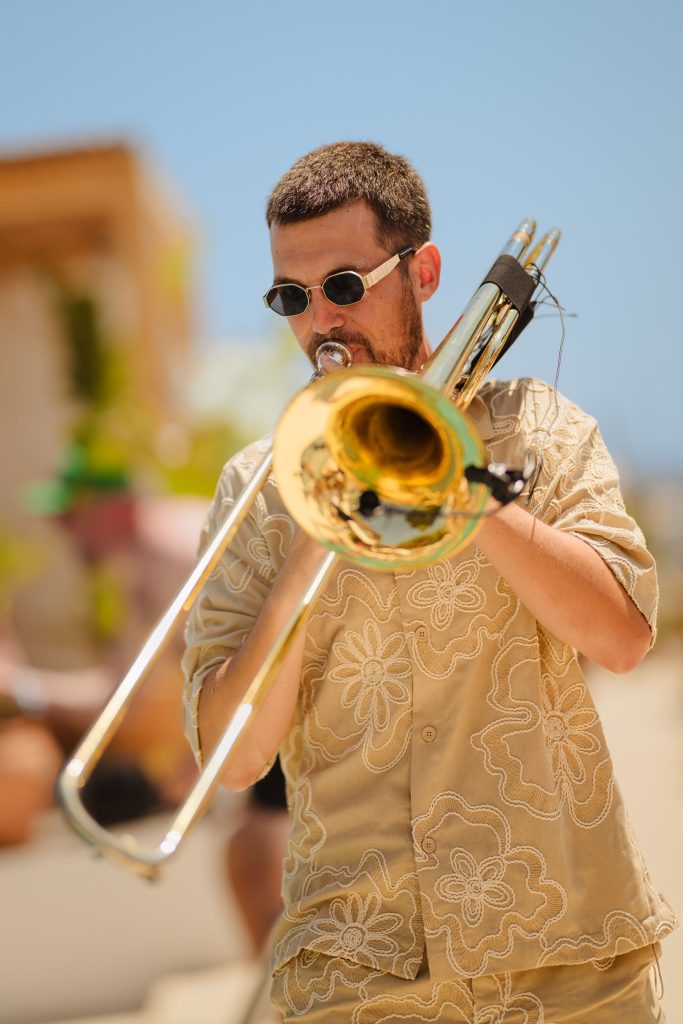 Man playing the trumpet
