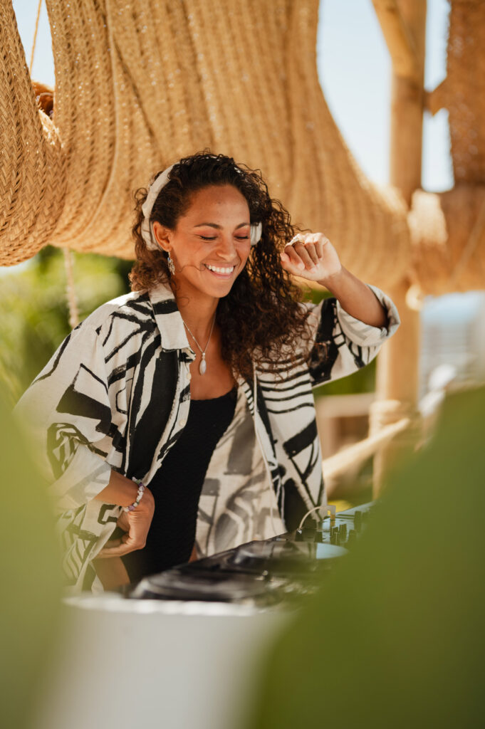 guest DJ Martello performing at Nikki beach Marbella