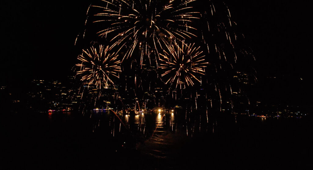 A dark nights fireworks display